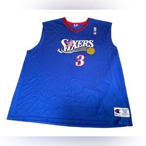 Champion Men’s Philadelphia 76ers Allen Iverson #3 Jersey Size 52‎